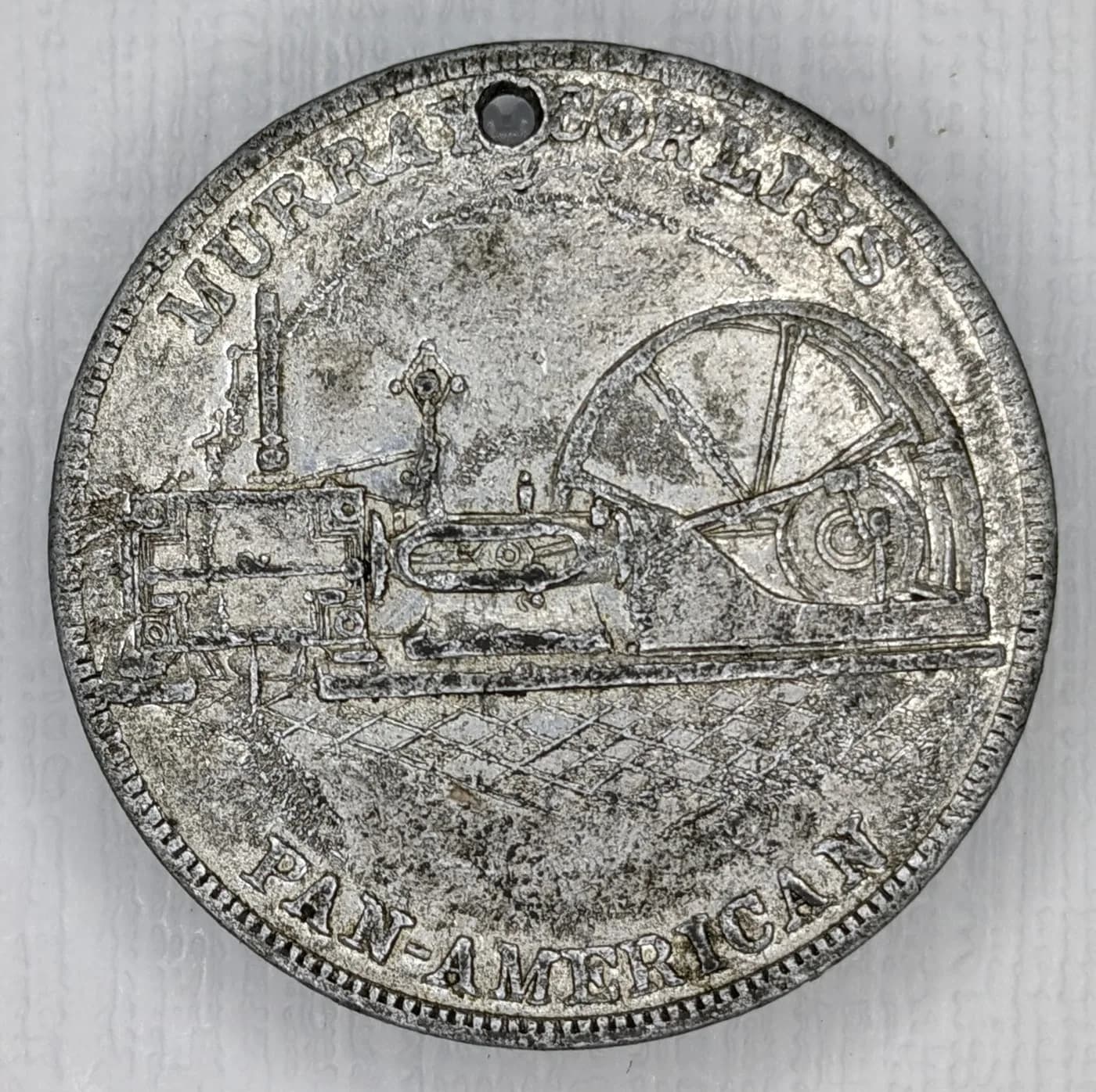 1901 Pan-American Exposition Murray Iron Works so-called dollar, with the Buffalo motif