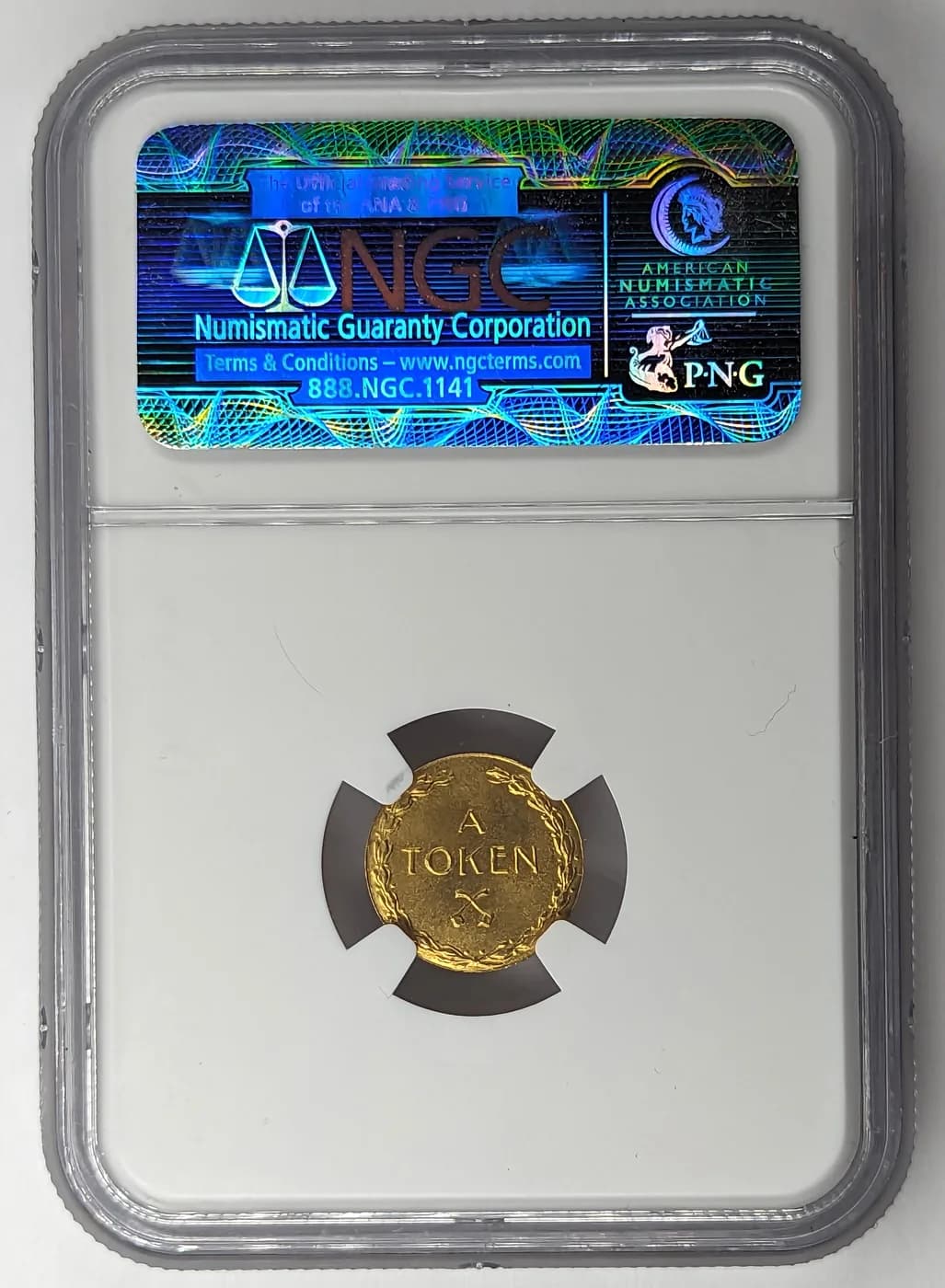 1939 New York World's Fair Abraham Lincoln gold token by Thomas Elder, HK-493, in an NGC MS63 holder