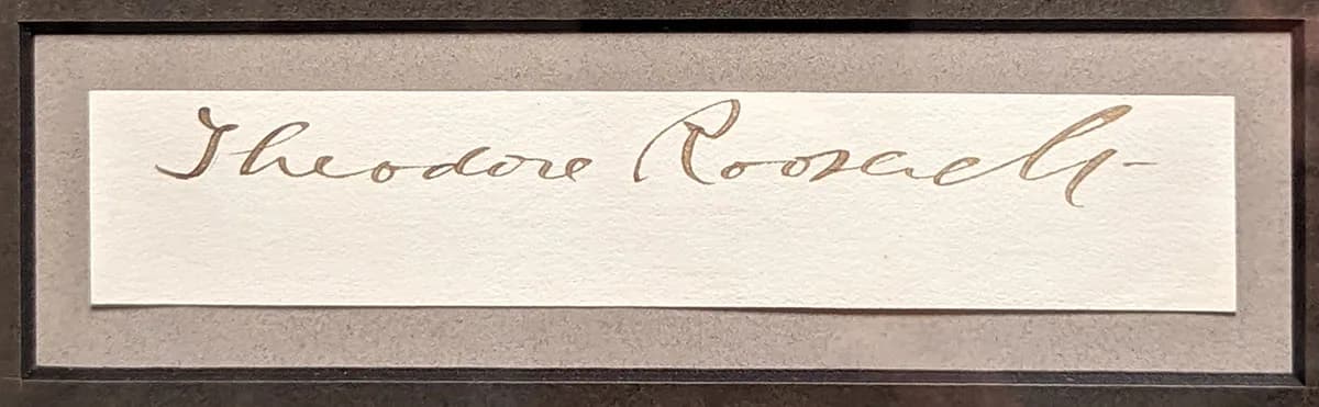 Theodore Roosevelt hand-signed autograph cut, certified by PSA/DNA